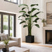 8'6" Bird Of Paradise Silk Plant w/Resin Planter -Green - WT4630-GR