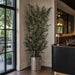 8' Eucalyptus Silk Tree w/Aluminum Planter -Green - WT4969-GR