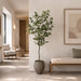 6' Laurel Silk Tree w/Fiber Clay Planter -Green - WT4991-GR