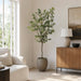 6' Laurel Silk Tree w/Fiber Clay Planter -Green - WT4991-GR