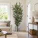 6'6" Eucalyptus Silk Tree w/Aluminum Planter -Green - WT5005-GR