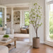 7'6" Flowering Silk Blossom Tree w/Cement Planter -White/Pink - WT5077-WH/PK