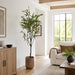 6'6" Silk Bamboo Tree w/Cement Planter -Green - WT5079-GR