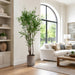 8' Silk Bamboo Tree w/Cement Planter -Green - WT5080-GR