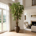9' Silk Wisteria Flower Tree w/Clay Planter -White - WT5082-WH