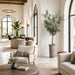 6' Olive Silk Tree w/Cement Planter -Green - WT5517-GR