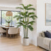 6'1" Silk Areca Palm Tree w/White Planter -Green/White - WT5521-GR/WH