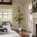 8'4"Hx44"W Split Philodendron Monstera Leaf Silk Plant w/Terra Cotta Planter -Green - WT8011-GR
