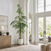 8'4"Hx44"W Split Philodendron Monstera Leaf Silk Plant w/Terra Cotta Planter -Green - WT8011-GR