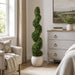 4' Pond Boxwood Spiral Artificial Topiary Tree w/Pot -Green - ZPB814-GR