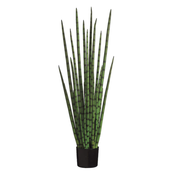 4' Sansevieria Snake Grass Artificial Plant w/Pot -Green - ZPG734-GR