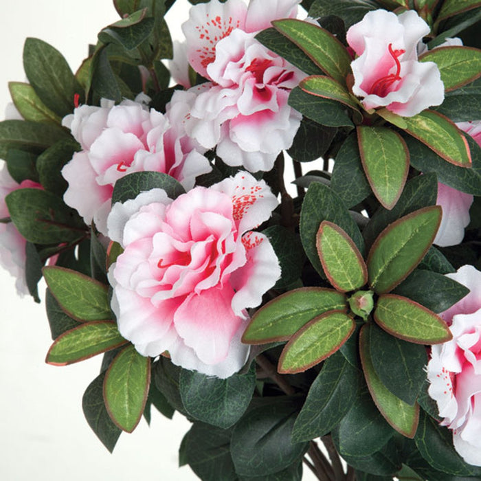 15" Silk Azalea Flower Bush -Pink/White (pack of 6) - P0260
