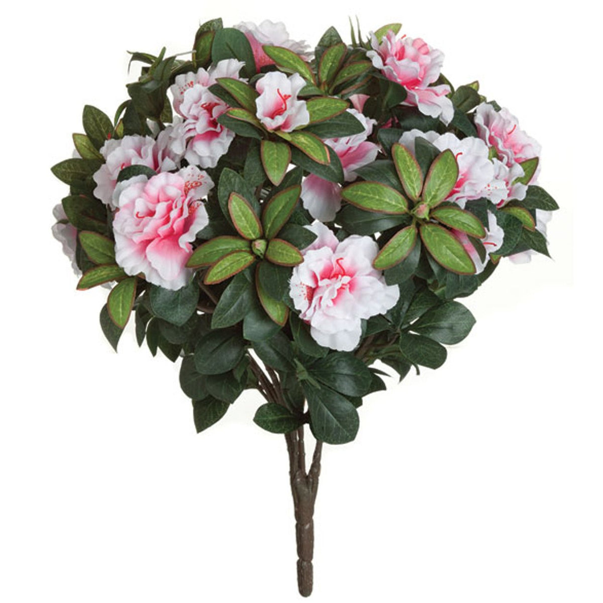 15" Silk Azalea Flower Bush Pink/White Azalea Flowers — Silks Are