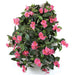 27" Hanging Silk Impatiens Flower Bush -Fuchsia (pack of 6) - P0341