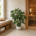 40" Selloum Philodendron Silk Plant w/Pot -Green - P110020