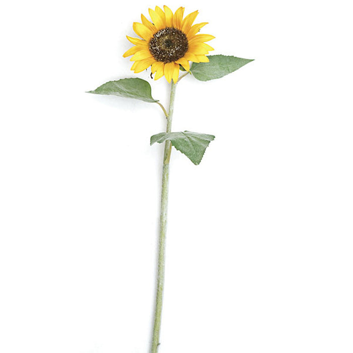 36" Silk Sunflower Flower Stem -Yellow/Orange (pack of 6) - P110625
