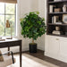 45"Hx35"W Artificial Schefflera Leaf Ball-Shaped Artificial Topiary Tree w/Pot -Green - P111360