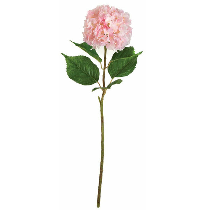 37" Faux Hydrangea Flower Stem -Pink (pack of 6) - P130684