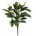 34" Soft-Touch Peace Lily Spathiphyllum Silk Plant -Green/Cream (Pack of 6) - P1461
