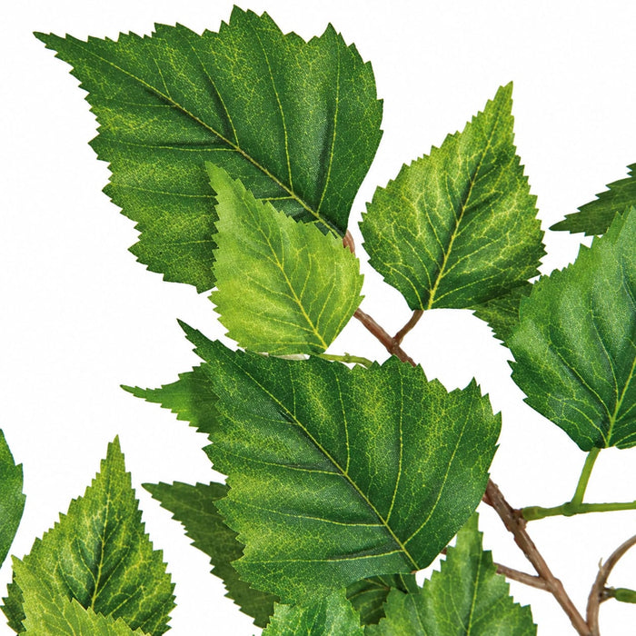 52" Silk Birch Leaf Stem -2 Tone Green (Pack of 6) - P150150