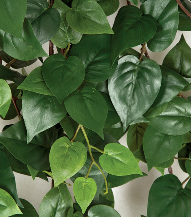 48" Hanging Mini Philodendron Silk Plant -Green (pack of 4) - P153530