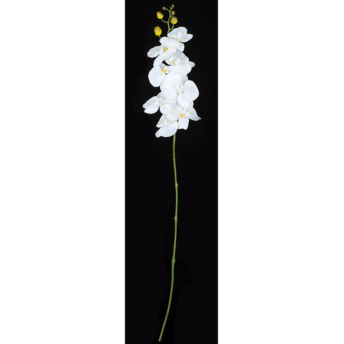 42" Silk Phalaenopsis Orchid Flower Stem -White (pack of 12) - P160400