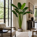 7' Silk Bird Of Paradise Plant w/Pot -Green - P160750