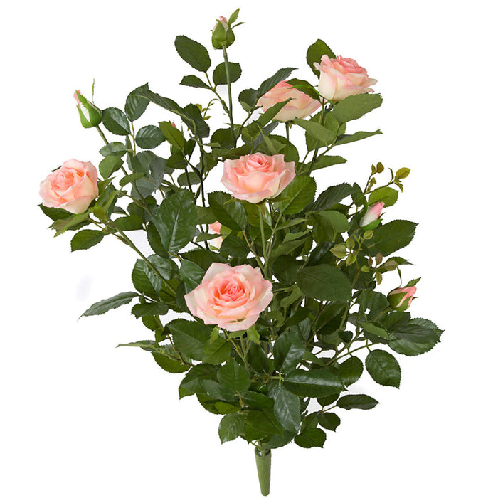 26" Rose Silk Flower Bush -Pink (Pack of 4) - P-170043
