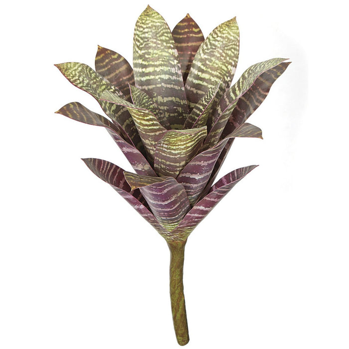 16" Artificial Bromeliad Plant -Burgundy/Green (pack of 4) - P173665