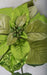 28" Metallic Artificial Velvet Poinsettia Flower Stem -Green (pack of 12) - P180574