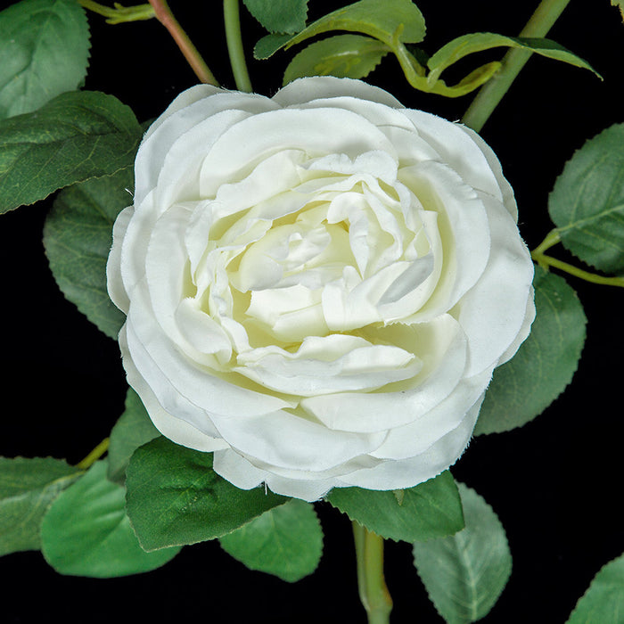 20" Rose Silk Flower Stem -White (Pack of 12) - P-180902