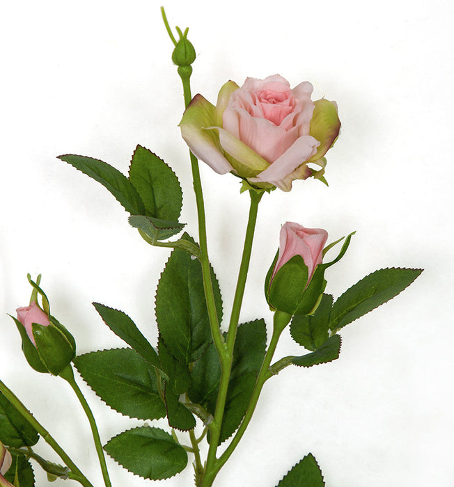 23" Rose Silk Flower Stem -Pink (Pack of 24) - P-180912