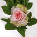 23" Rose Silk Flower Stem -Pink (Pack of 24) - P-180912