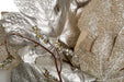 6' Glittered, Metallic & Velvet Artificial Fig Garland With Sequin Twigs -Champagne (Pack of 2) - P-180990