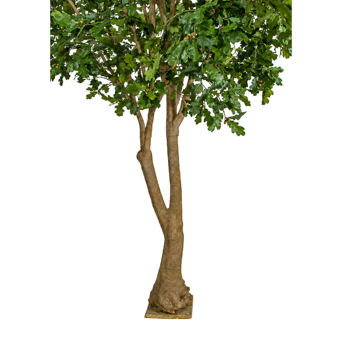 12' Silk Oak Tree With Acorns w/Base -Green - P181750