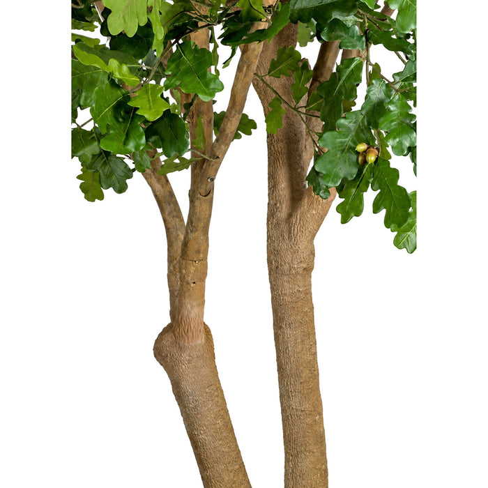 12' Silk Oak Tree With Acorns w/Base -Green - P181750