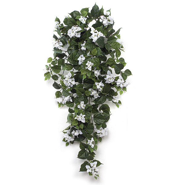 42" Bougainvillea Silk Hanging Flower Bush -Cream (Pack of 4) - P-1832