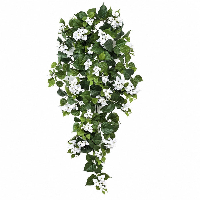 42" Bougainvillea Silk Hanging Flower Bush -Cream (Pack of 4) - P-1832