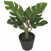 10" Split Philodendron Monstera Leaf Silk Plant w/Pot -Green (pack of 4) - P184100