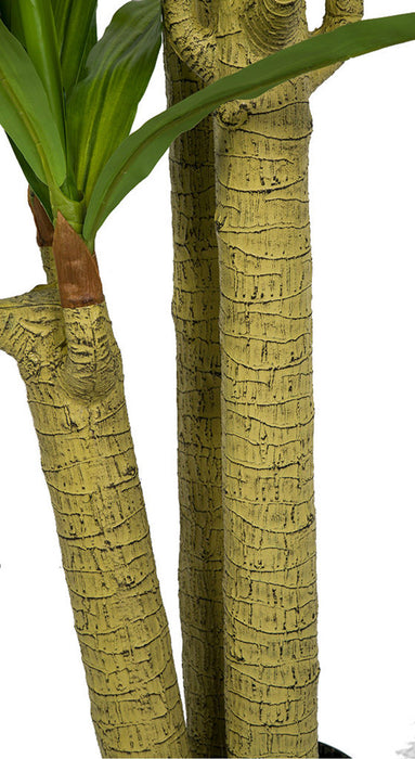 dracaena soft stem 5' Soft-Touch Triple Trunk Dracaena Corn Plant Silk Tree w/Pot -Green — Silks Are Forever