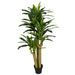 5' Triple Trunk Real Touch Dracaena Corn Plant Silk Tree w/Pot -Green - P184160