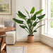 5' Bird of Paradise Silk Plant w/Plastic Pot -Green - P-184170