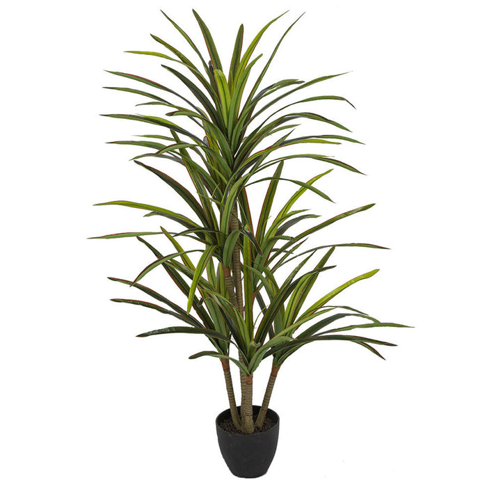 4'6" Soft-Touch Dracaena Silk Tree w/Pot -Green/Red - P184200