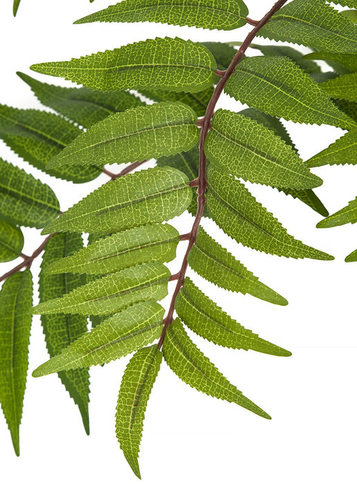 45" Silk Mahogany Leaf Stem -Green (pack of 6) - P190470