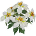 13" Artificial Poinsettia Flower Bush -White (pack of 12) - P19058-5WH