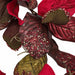 36" Metallic Sequined Artificial Magnolia Leaf Stem -Burgundy/Red (Pack of 12) - P191132