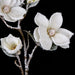 40" Flocked Artificial Magnolia Flower Stem -Cream (Pack of 6) - P191252