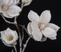 40" Flocked Artificial Magnolia Flower Stem -Cream (pack of 6) - P191252