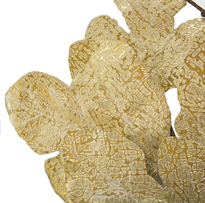 52" Artificial Maple Leaf Stem -Gold (Pack of 6) - P191342