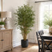 6' Natural Cane Reed Bamboo Silk Palm Tree w/Pot -Green - P191370
